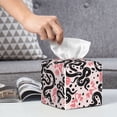 thumbnail image 6 of Lsque Black Snake Printed Tissue Box Cover Holder, Facial Paper Organizer Dispenser,Square with Bottom Belt, PVC Leather Decorative Organizer, 6 of 8