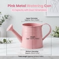 thumbnail image 5 of White Metal Watering Can with Long Spout, Galvanized Steel Watering Can for Indoor Outdoor Plants, Gardening Accessories, 5 of 7