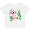 thumbnail image 3 of Inktastic Axolotl Unicorn with Rainbow Tail, Bubbles and Seaweed. Boys or Girls Toddler T-Shirt, 3 of 5