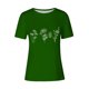 thumbnail image 4 of Tops de Ajuste Suelto para las Mujeres Sudadera Casual Impresa Manga Corta Cuello Redondo Superior, Poliéster, 4 of 7