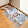 thumbnail image 3 of Playful Shetland Sheepdog Welcomes Winter Snowy Day with Cardinal Bird Doormat Sheltie Dog Lover Gifts Indoor Outdoor Welcome Mat - 2017, 3 of 5