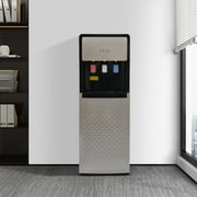 Hot & Cold Standing Water Dispenser,110V Bottom Loading Water Cooler Dispenser, PP Hot and Cold Water Dispenser