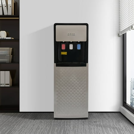 Hot & Cold Standing Water Dispenser,110V Bottom Loading Water Cooler Dispenser, PP Hot and Cold Water Dispenser