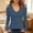 Blue, variant on WRFWUL Womens Cold Shoulder Criss Cross V Neck Long Sleeve Tops Slim Fit Ribbed Knit Dressy Casual Fall Basic Shirts