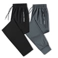 thumbnail image 4 of ML New Spring Men‘s Casual Pants Simple Solid Color Slim-Fit Breathable Leg Trousers Zipper Design Pocket Drawstring Pants, 4 of 7