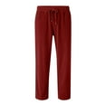 thumbnail image 6 of Fesfesfes Boys Corduroy Pants Elastic Waist Drawstring Casual Trousers Kids Solid Color Pants Loose Fit Comfortable Playwear for Children Daily Wear Trendy Outfit(Wine,5-6 Years), 6 of 7