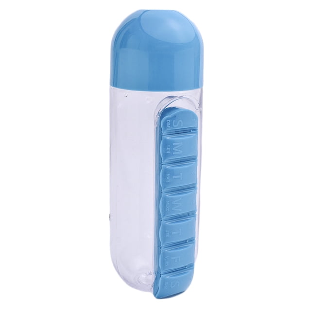 Botella Agua 2 En 1 Dara Baby Vaso Pastillero Portátil 600ml Otr0034