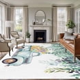 thumbnail image 3 of Easter Day, Area Rug 5x7 FT, Non Slip Bedroom Throw Carpet, Farm Truck Eggs Sweeping Eucalyptus Leaves Washable Soft Floor Carpet Non-Shedding Rug for Dining Room Bedside Classroom Desk, 3 of 9