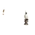 thumbnail image 1 of Escultura nórdica creativa de hoja de metal y loro, figura abstracta de resina, adorno decorativo para mesa, escritorio, hogar, fiesta, centro de mesa, 1 of 8
