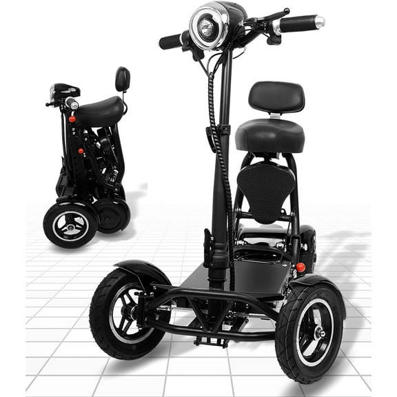 Foldable Mobility Scooter for Adults and Seniors, Lightweight & Long Range Four Wheel