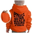 thumbnail image 1 of FAOWME Chandail à Capuchon Fille Manches Longues Sweat à Capuche Graphique Mignon Orange 9-10 Ans, 1 of 5
