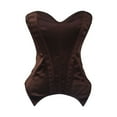 thumbnail image 3 of SRZYMJ Corset Tops for Women, Bustier Shapewear Bodysuit Elegant Bridal Satin Corset Waist Cincher Steel Boned Bustier with Rear Lacing for, 3 of 5