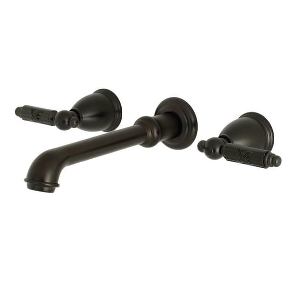 Kingston Brass KS7125GL Georgian Georgian Two Handle Wall Mount Vessel Sink Faucet, Oil Rubbed Bronze
