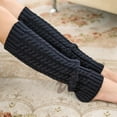 thumbnail image 4 of 3 pares de calentadores de piernas para mujer, calentadores de piernas de invierno, calentadores de piernas cálidos, calentadores de piernas de punto, talla única, 4 of 8