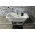thumbnail image 2 of Aqua Eden VCTQ7D6732NL1 67-Inch Cast Iron Rectangular Double Ended Clawfoot Tub (7-Inch Faucet Drillings) in White/Polished Chrome, 2 of 8
