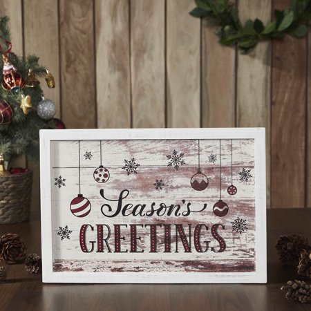 Season s Greetings Ornaments Wall Hanging Sign 11×16 Season s Greetings Ornaments Wall Hanging Sign 11×16
