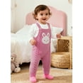 thumbnail image 2 of Actgleam Infant Baby Girl Boy Sweater Romper Knit Overalls Pants,Pink,18-24 Months, 2 of 9