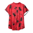 thumbnail image 4 of Lydiaunistar Hauts de Printemps pour Femmes Grande Taille Blouse Imprimée à Manches Courtes avec Poche Polyester Léger Confortable Multicolore, 4 of 5