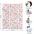 thumbnail image 4 of Pink Cow Milk Strawberry Jar Pattern Blanket,Comfortable Soft Flannel Throw Blanket,All Season,Warm Lightweight Blankets for Sofa Bed Couch Living Room Chair,30"x40", 4 of 4
