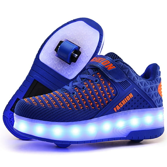 Roller Skate Shoes LED Light Up Sneaker with Wheels Roller Shoes USB Rechargeable Shoes Kids Gifts