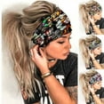 thumbnail image 4 of DESIGNICE Headbands Soft Cotton Material Thick Headbands for Women,Fashionable&Vibrant Bohemian Style Head Wraps for Women,Style3,Multicolor, 4 of 4
