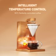 i Cafilas Portable Foldable Electric Pour Over Coffee Machine,Drip Electric Coffee Maker with Elegant Design for Car Truck Camping Hiking Outdoors Golfing, 10oz.Capacity,400W (Beige)