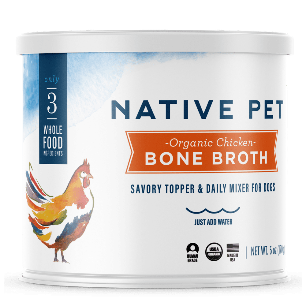 Native Pet's Organic Chicken Bone Broth Powder for Dogs & Cats