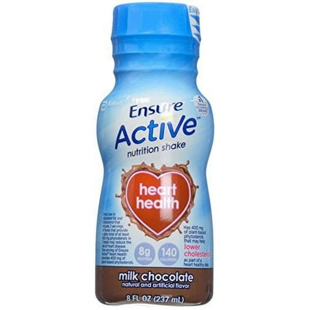 Ensure Active Heart Health Milk Chocolate Nutrition Shake, 8 fl oz, 4 pack
