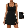 thumbnail image 2 of Tennis Dress for Women,Womens Workout Dress Shorts with Pockets Summer Sleeveless Athletic Workout Golf Mini Active Romper Dress Build In Bra Outdoor Going Out Tennis Golf Outfits, 2 of 7