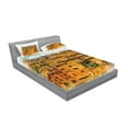 thumbnail image 2 of Ambesonne Retro Fitted Sheet & Pillow Sham Set, Historic Italian Town, Full, Orange White, 2 of 2