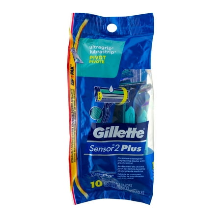 Gillette Sensor2 Plus Disposable Razors - 10 CT