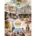 thumbnail image 5 of White Daisy Table Cloth, Spring Floral Eucalyptus Leaves Summer Botanical Waterproof Tablecloth for Rectangle Tables, Reusable Washable Fabric Table Cover for Restaurant Kitchen Dining Tables 60"x84", 5 of 6