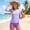 Purple, variant on Cethrio Girls' Rash Guard Swimsuits Size 10-12, 2 Piece Long Sleeve Vacation Surfing Kids' Swimwear Bathing Suit Purple Size 10