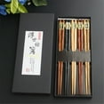 thumbnail image 1 of TIMIFIS 5-Color Chopsticks 5 Pairs Japanese Reusable Chopsticks Natural Beech Chopsticks Chinese Set Wood Kitchen Gadgets, 1 of 8