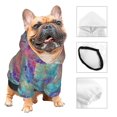 thumbnail image 3 of Balery blue pink colorful cracked texture Sudadera con Capucha para Perros Pequeños – Ropa para Mascotas, Disfraz para Perros y Gatos, Ideal para Fiestas y Cosplay-Small, 3 of 7