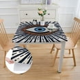 thumbnail image 2 of BANET Square Table Cloth Decorative Fabric Table Cover Tablecloth for Square Table white, 2 of 7