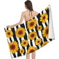 thumbnail image 3 of Yibo Beach Towel Sunflower on Yellow Background Quick Dry Pool Towel Ultra Absorbent Towel Lightweight Shower Towel, 3 of 9