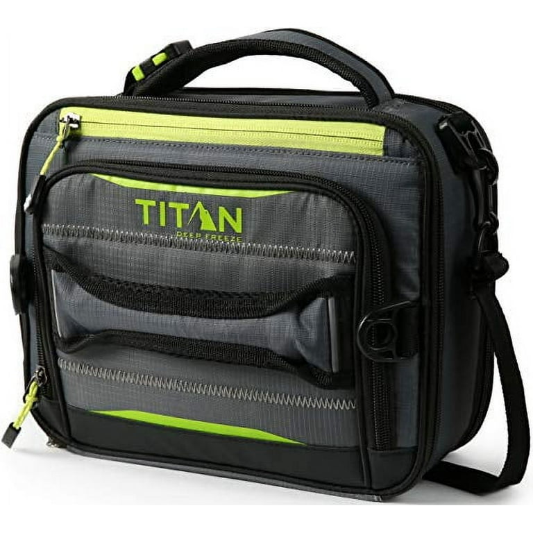 Titan by Arctic Zone Fridge Cold Expandable Lunch Box, Gray, With