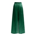 thumbnail image 6 of ABATAB Velvet Pants for Women Dressy Casual Wide Leg Pants Stretchy Drawstring Elastic Waisted Velour Palazzo Pants, 6 of 6