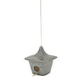 thumbnail image 4 of Ceramic 9-Inch Square Pagoda Birdhouse Tan, 4 of 5