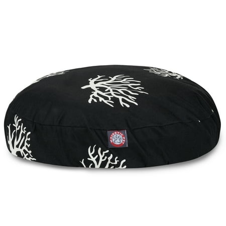 UPC: 0788995506072 | Majestic Pet | Coral Round Pet Bed For Dogs  Removable Cover  Black  Small