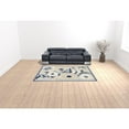thumbnail image 6 of 7' X 10' Blue And Grey Floral Stain Resistant Non Skid Area Rug, 6 of 7