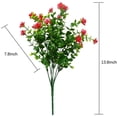 thumbnail image 3 of Zukuco Artificial Flowers Outdoor UV Resistant Fake Plastic Plants Outside Indoor Hanging Faux Greenery Shrubs Arrangement for Vase Porch Window Box Patio Wedding Home Decoration (Red), 3 of 5