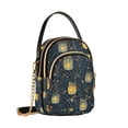 thumbnail image 7 of FORMRS Crossbody Bag for Women Quilted Travel Shoulder Cell Phone Purse with Chain Strap Handbag, Orange Fireflies Pattern, 7 of 7
