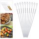 thumbnail image 1 of Brochetas para , 15 pulgadas de , reutilizables, para , para carne, camarones, pollo, verduras, para hornear BLESIY Brocheta de barbacoa al aire libre, 1 of 8