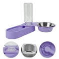 thumbnail image 3 of Unique Bargains 1 Pc Foldable Dog Bowl for Indoor and Outdoor Camping Stainless Steel Plastic Purple, 3 of 4