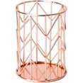 thumbnail image 1 of Pen Holder for Desk, Make Up Brush Holder Rose Gold Metal Wire Pencil Cup Holders 5.08 x 4.25 x 3.78 inches, 1 of 5