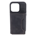 thumbnail image 2 of Funda protectora para teléfono 2 en 1 con recortes precisos y soporte para tarjetas con ventosa magnética para iPhone, color negro para iPhone 14 Pro, 2 of 15