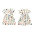 thumbnail image 2 of Toddler Girl Short Sleeve Dress Cotton Casual Tunic Playwear Basic Shirt Party Dresses 2-7Y, 2 of 8