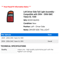 thumbnail image 2 of Left Driver Side Tail Light Assembly - Compatible with 2004 - 2006 GMC Yukon XL 1500 2005, 2 of 2